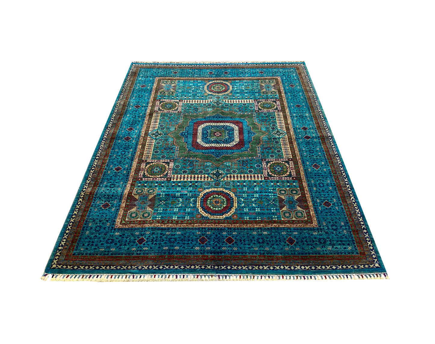 %100 Handmade Mamluk Carpet 241 x 181 cm