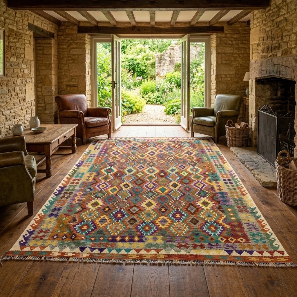 Handmade Turkish Kilim 344 x 260 cm