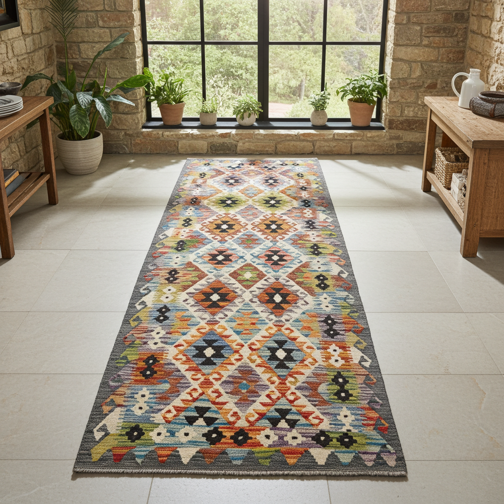 Handmade Turkish Kilim 292 x 84 cm
