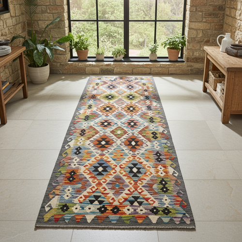 Handmade Turkish Kilim 292 x 84 cm