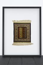 Alfombra Hereke 100% Seda Pura Hecha a Mano 40 x 30 cm