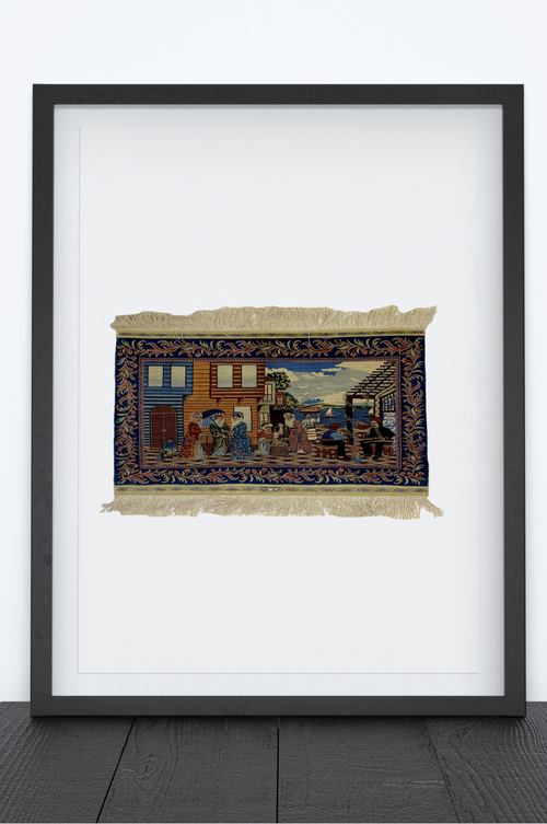 100% Handmade Pure Silk Hereke Carpet 67 x 43 cm