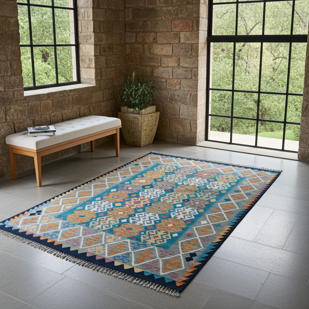 Handmade Turkish Kilim 242 X 188 cm