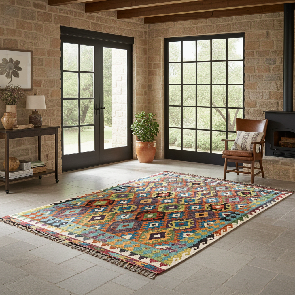 Handmade Turkish Kilim 198 X 153 cm