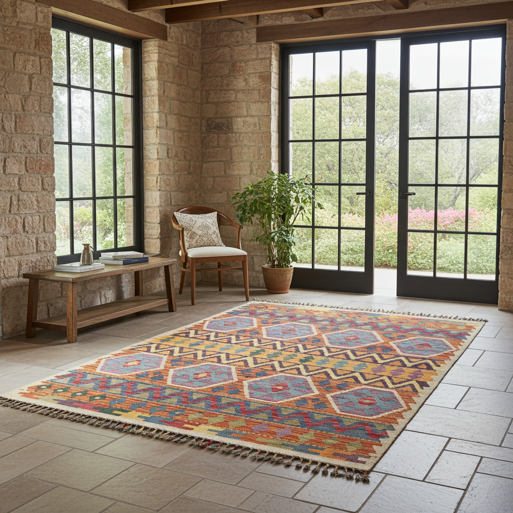 Handmade Turkish Kilim 196 x 150 cm