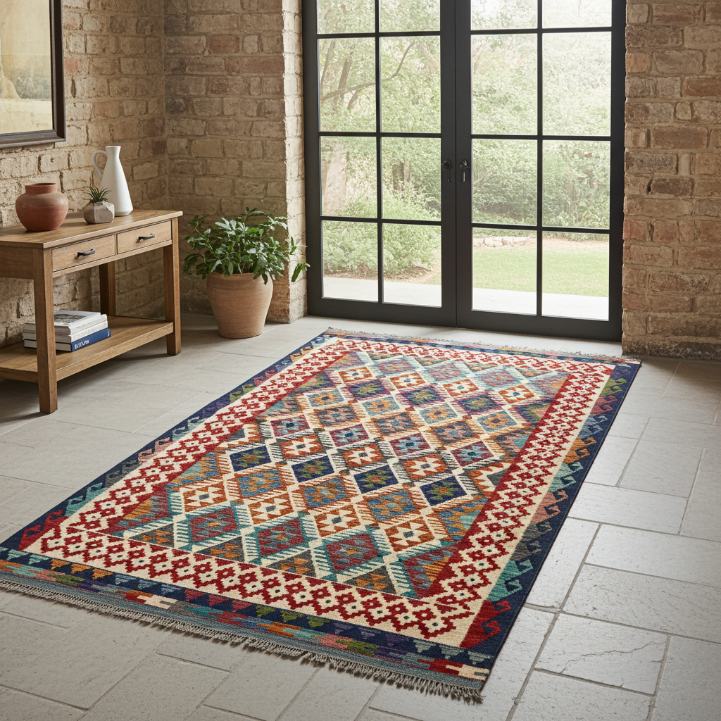 Handmade Turkish Kilim 195 x 148 cm