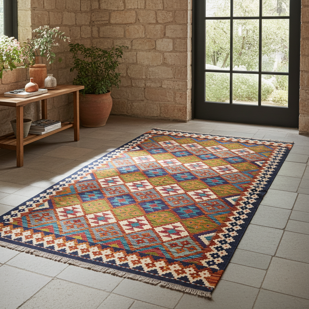 Handmade Turkish Kilim 198 x 151 cm