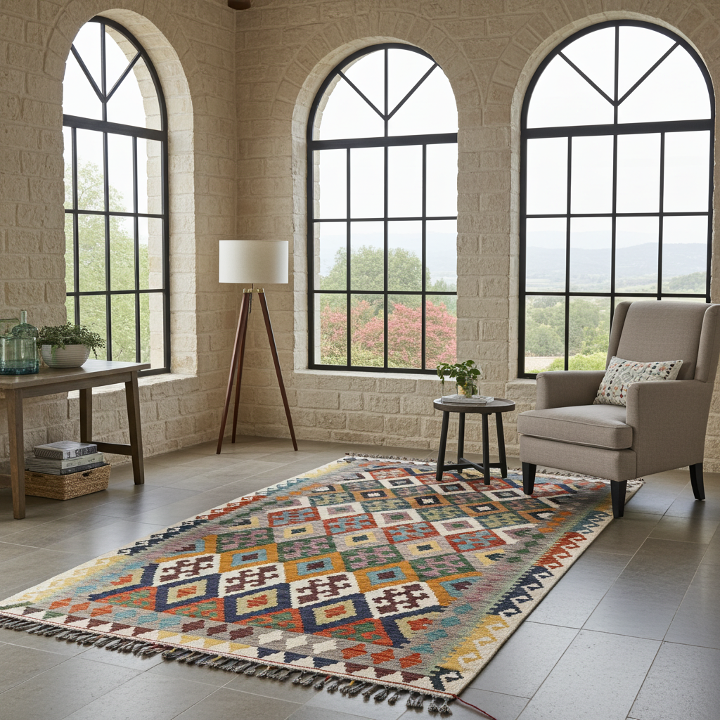 Handmade Turkish Kilim 198 X 146 cm