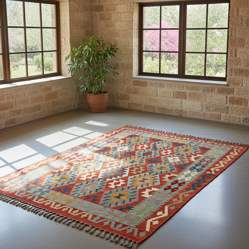 Handmade Turkish Kilim 194 X 150 cm
