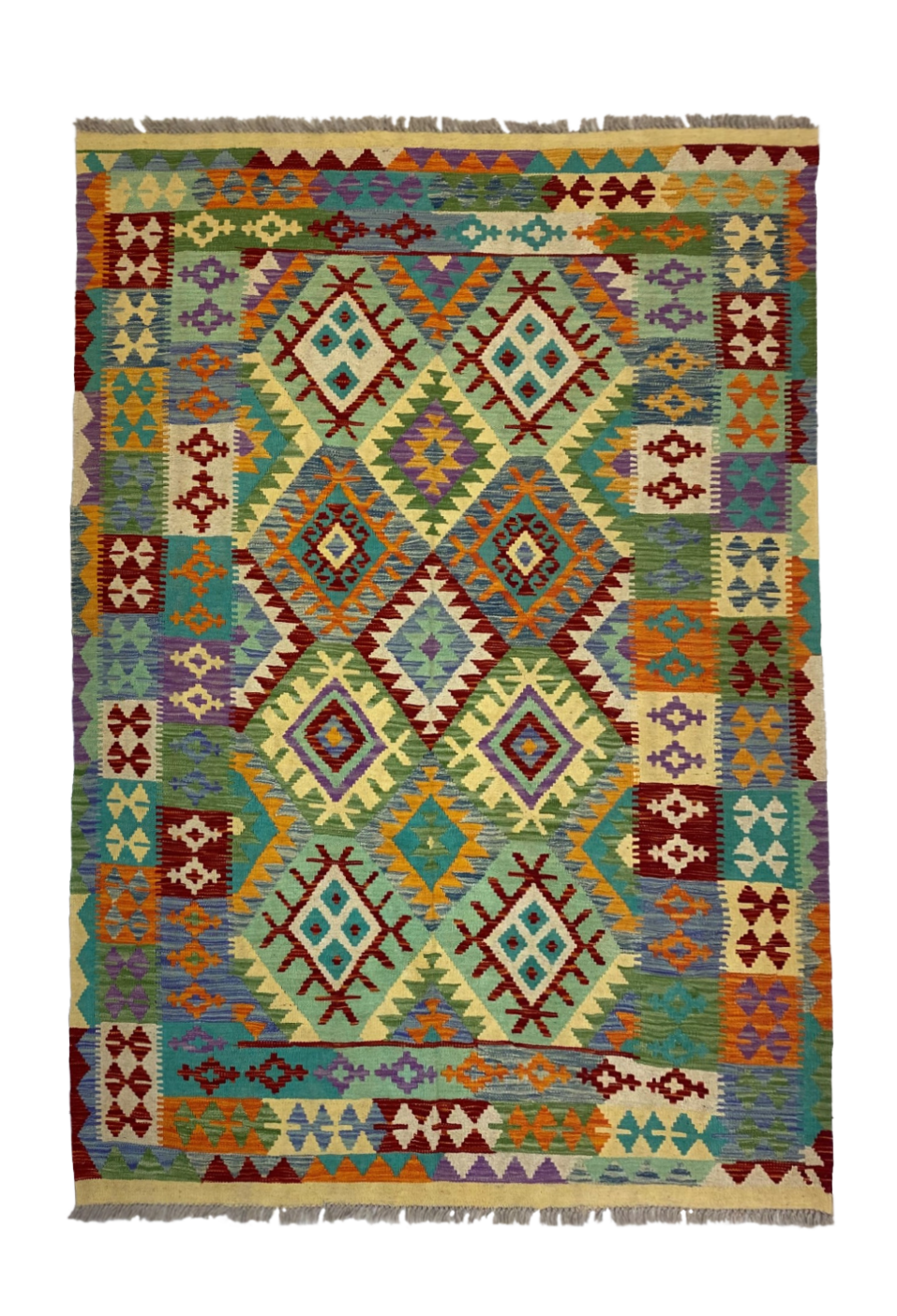 Handmade Turkish Kilim 198 X 156 cm - Alfombras de Estambul -  Kilim - Alfombras de Estambul