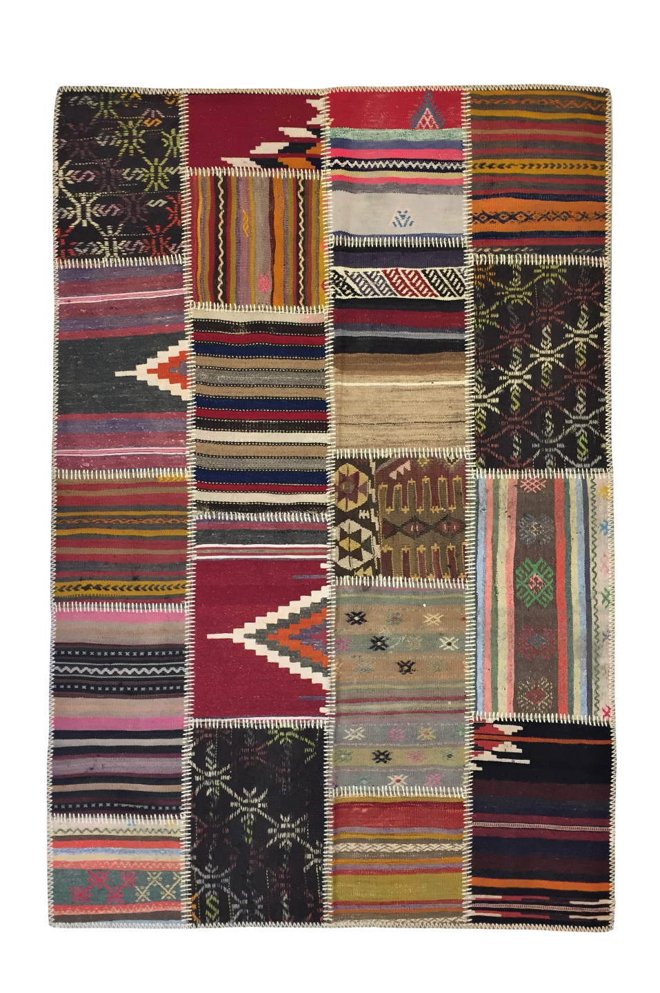 Patchwork Carpet 140 X 200 cm - Alfombras de Estambul -  Patchwork - Alfombras de Estambul