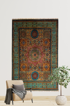 %100 Alfombra mameluca hecha a mano 193 x 154 cm