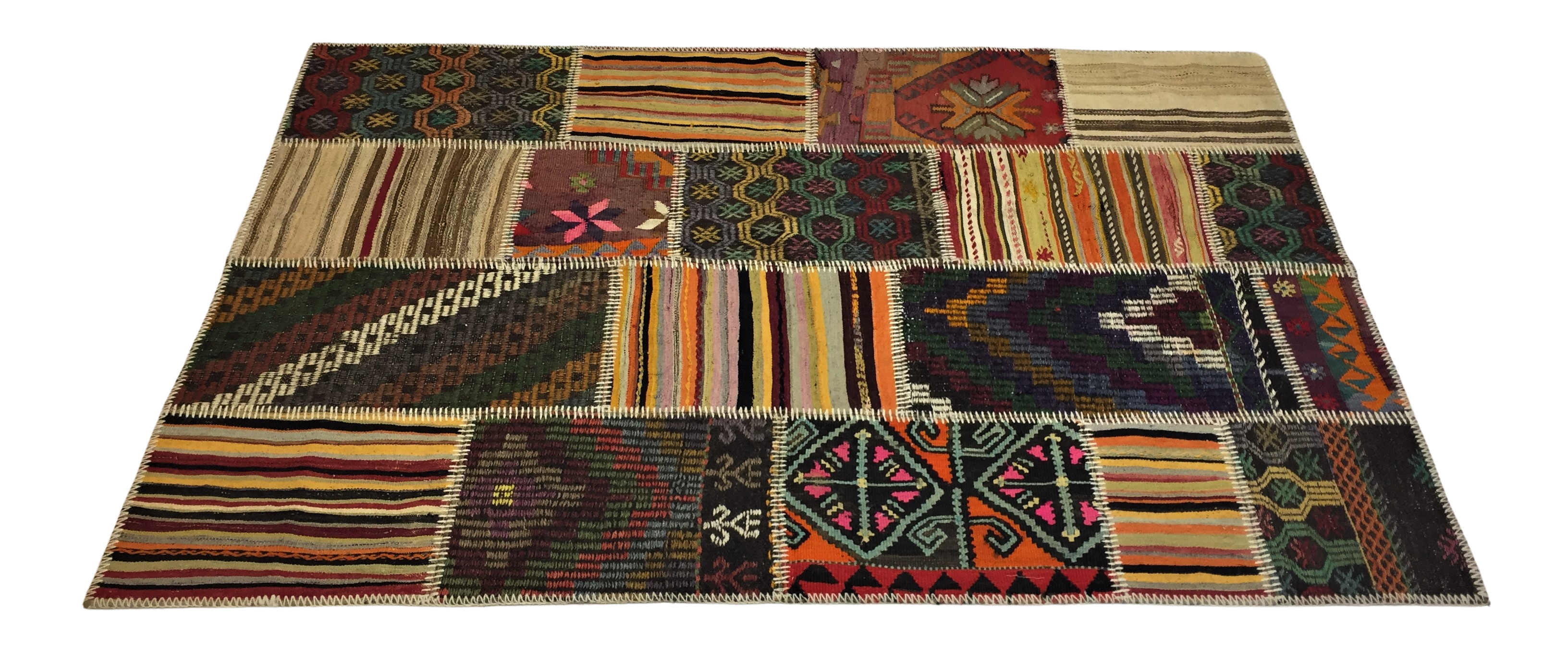 Patchwork Carpet 139 X 204 cm - Alfombras de Estambul -  Turkish Carpets - Alfombras de Estambul