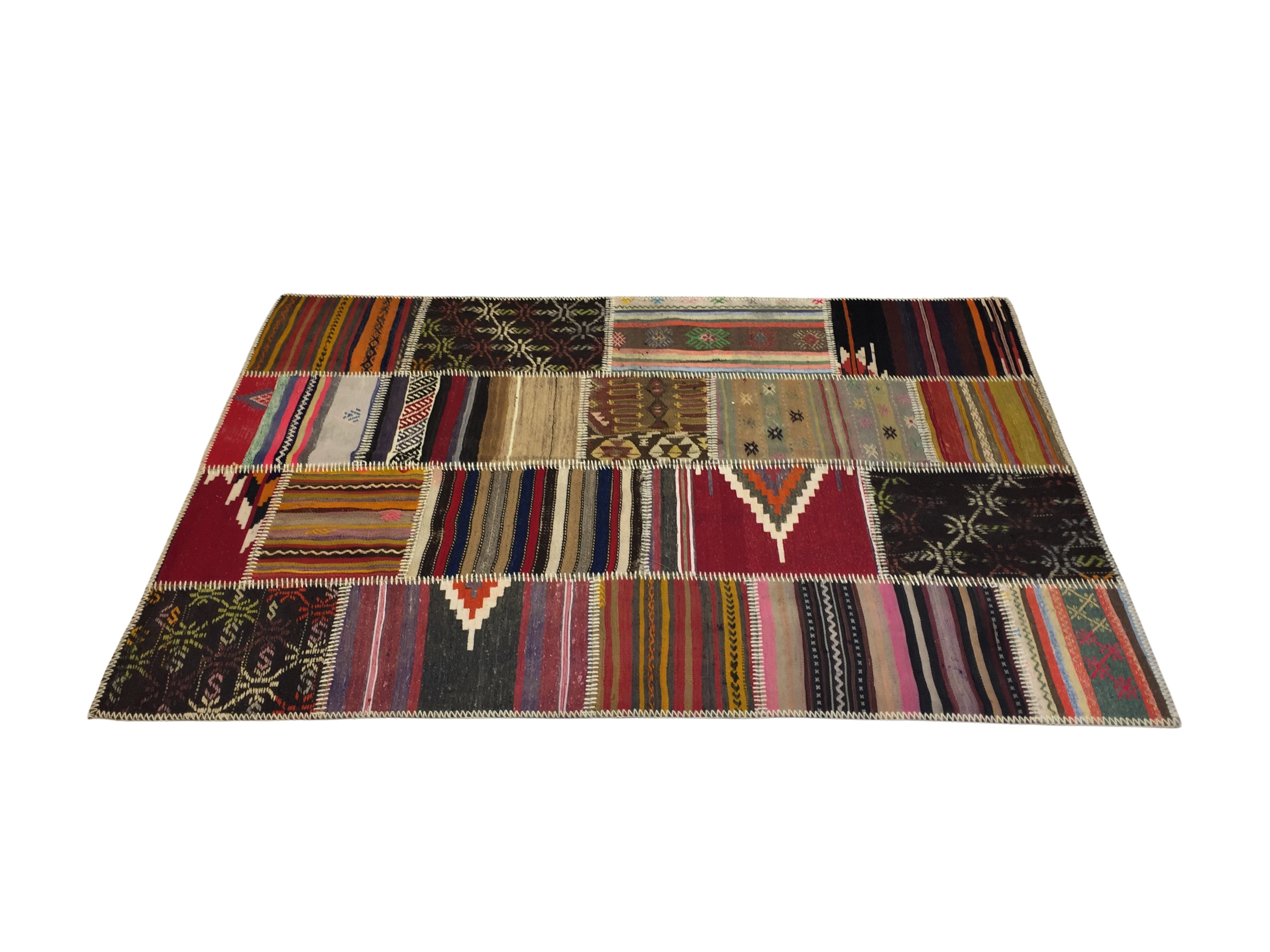 Patchwork Carpet 140 X 200 cm - Alfombras de Estambul -  Turkish Carpets - Alfombras de Estambul
