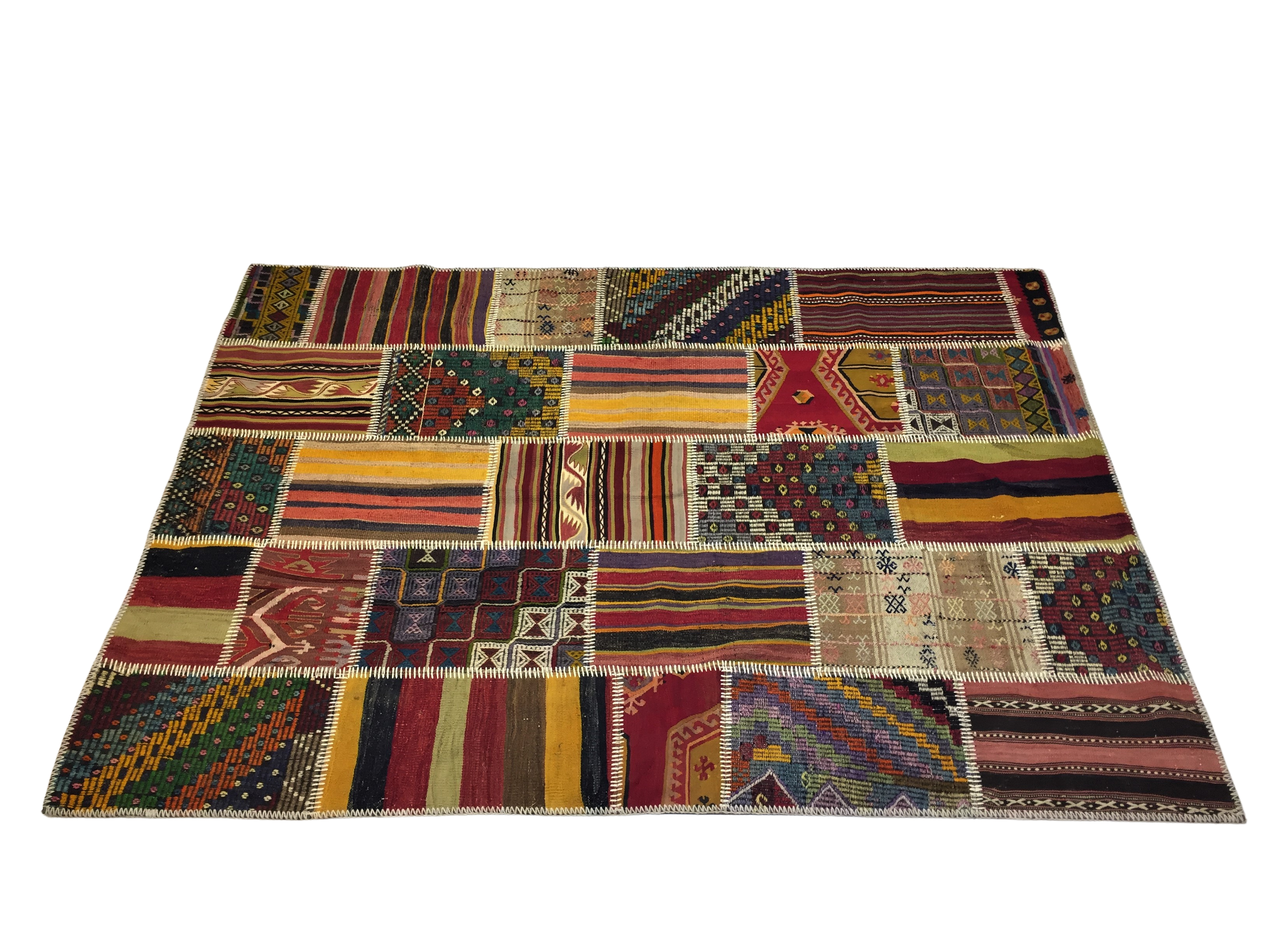 Patchwork Carpet 170 X 240 cm - Alfombras de Estambul -  Turkish Carpets - Alfombras de Estambul