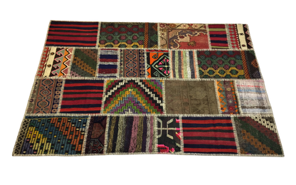 Patchwork Carpet 140 X 200 cm - Alfombras de Estambul -  Turkish Carpets - Alfombras de Estambul