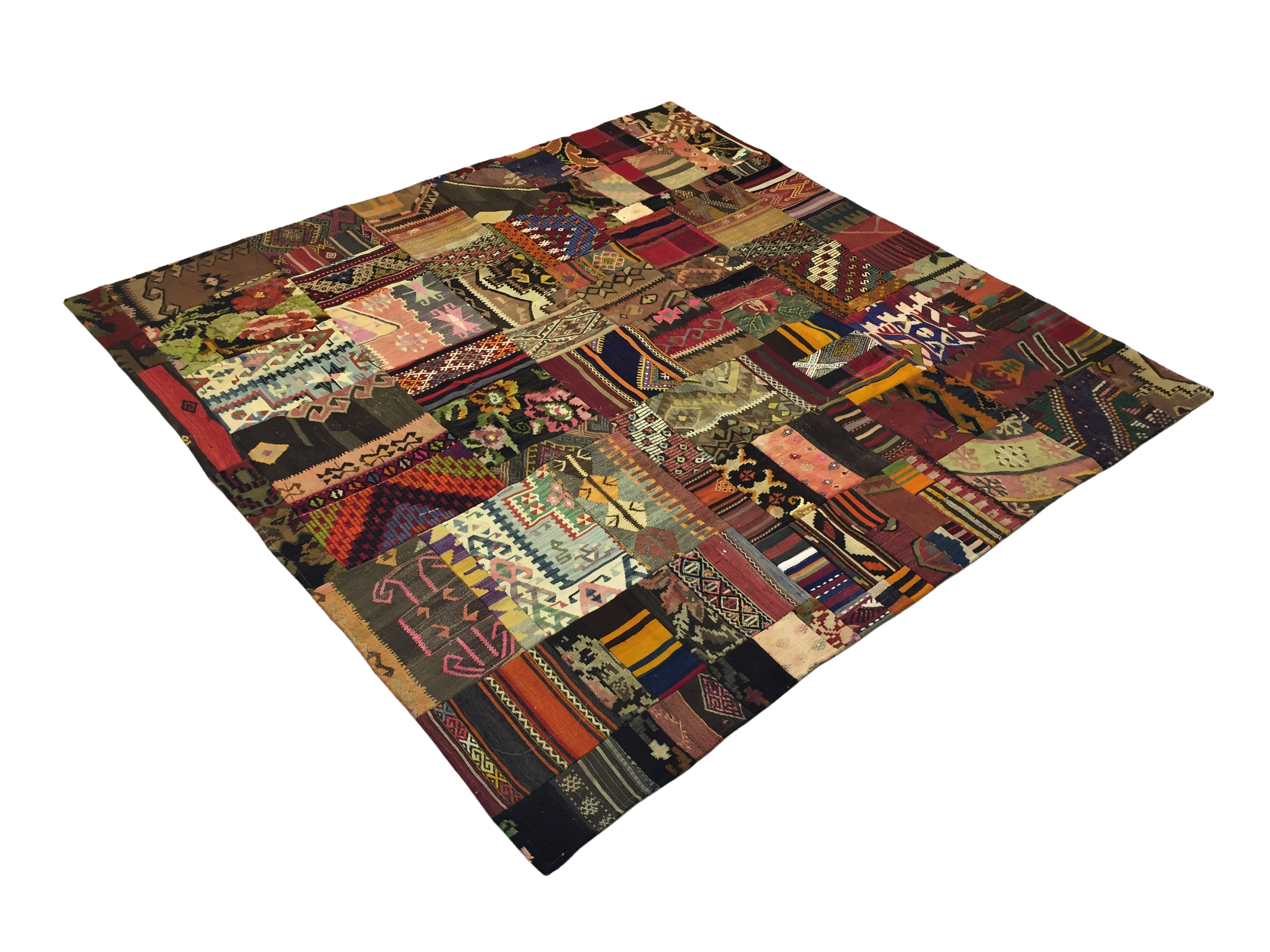 Patchwork Carpet 244 X 244 cm - Alfombras de Estambul -  Turkish Carpets - Alfombras de Estambul