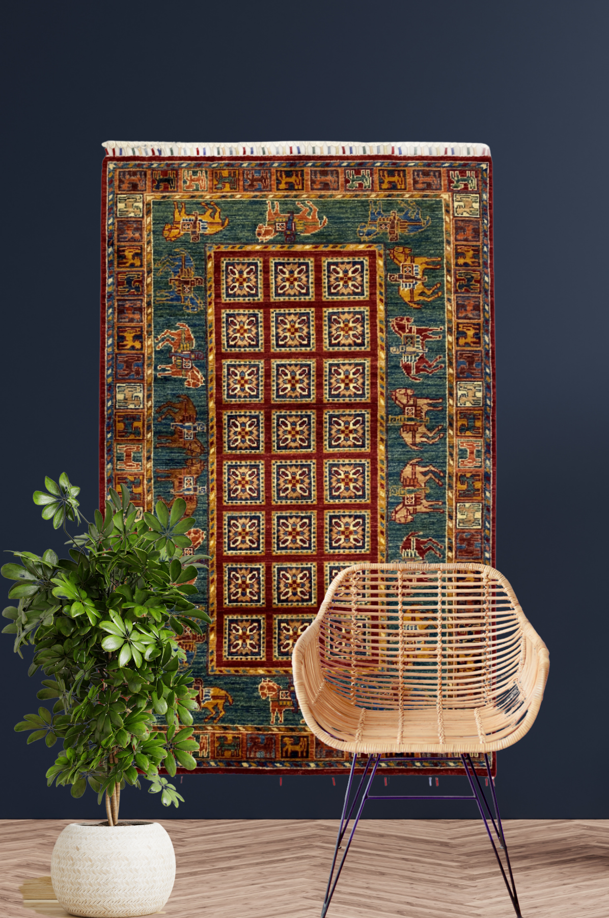 Alfombra Şirvan Bicolor 156 x 100 cm