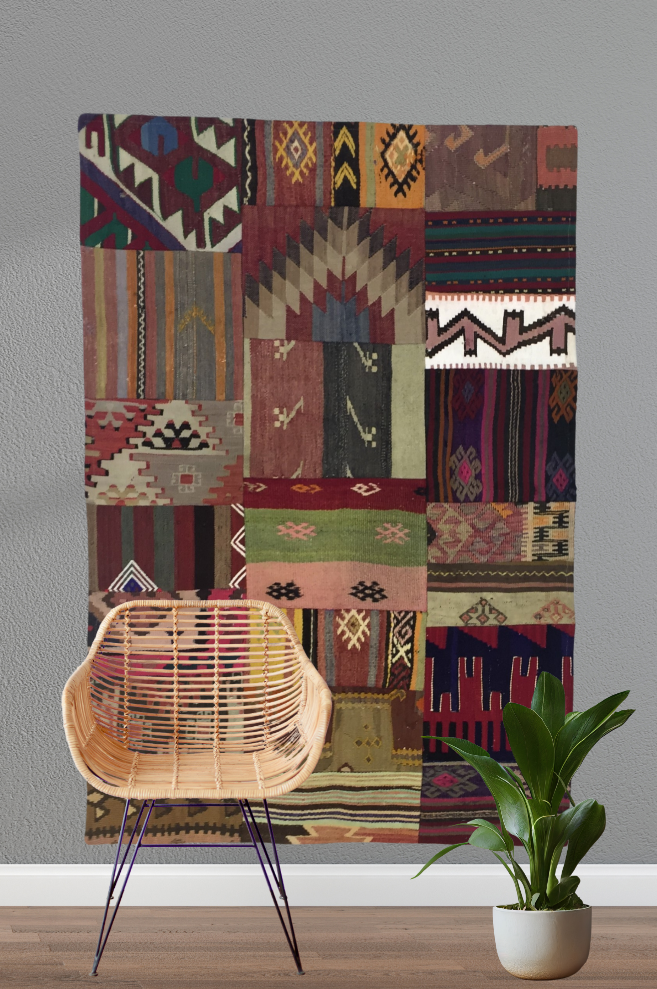 Patchwork Carpet 150 X 101 cm - Alfombras de Estambul -  Patchwork - Alfombras de Estambul