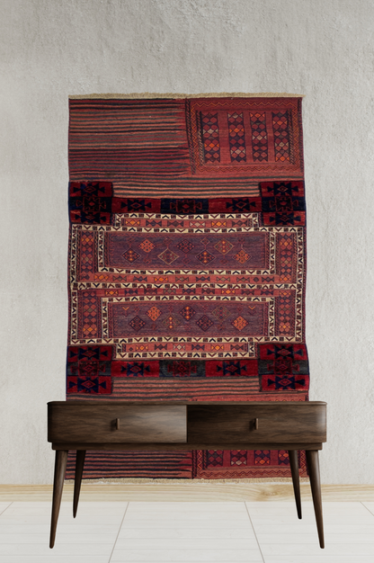 %100 Handmade Carpet Bakhtiari 106 X 220 cm