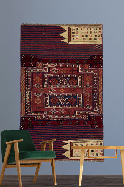 %100 Handmade Carpet Bakhtiari 95 X 222 cm
