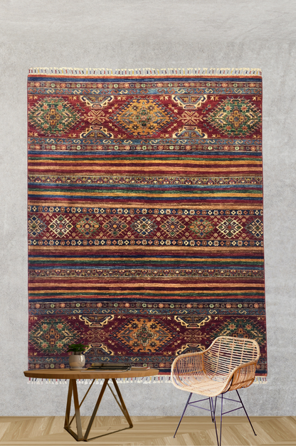 Şirvan Bicolor Carpet 196 X 152 cm - Alfombras de Estambul -  Şirvan - Alfombras de Estambul