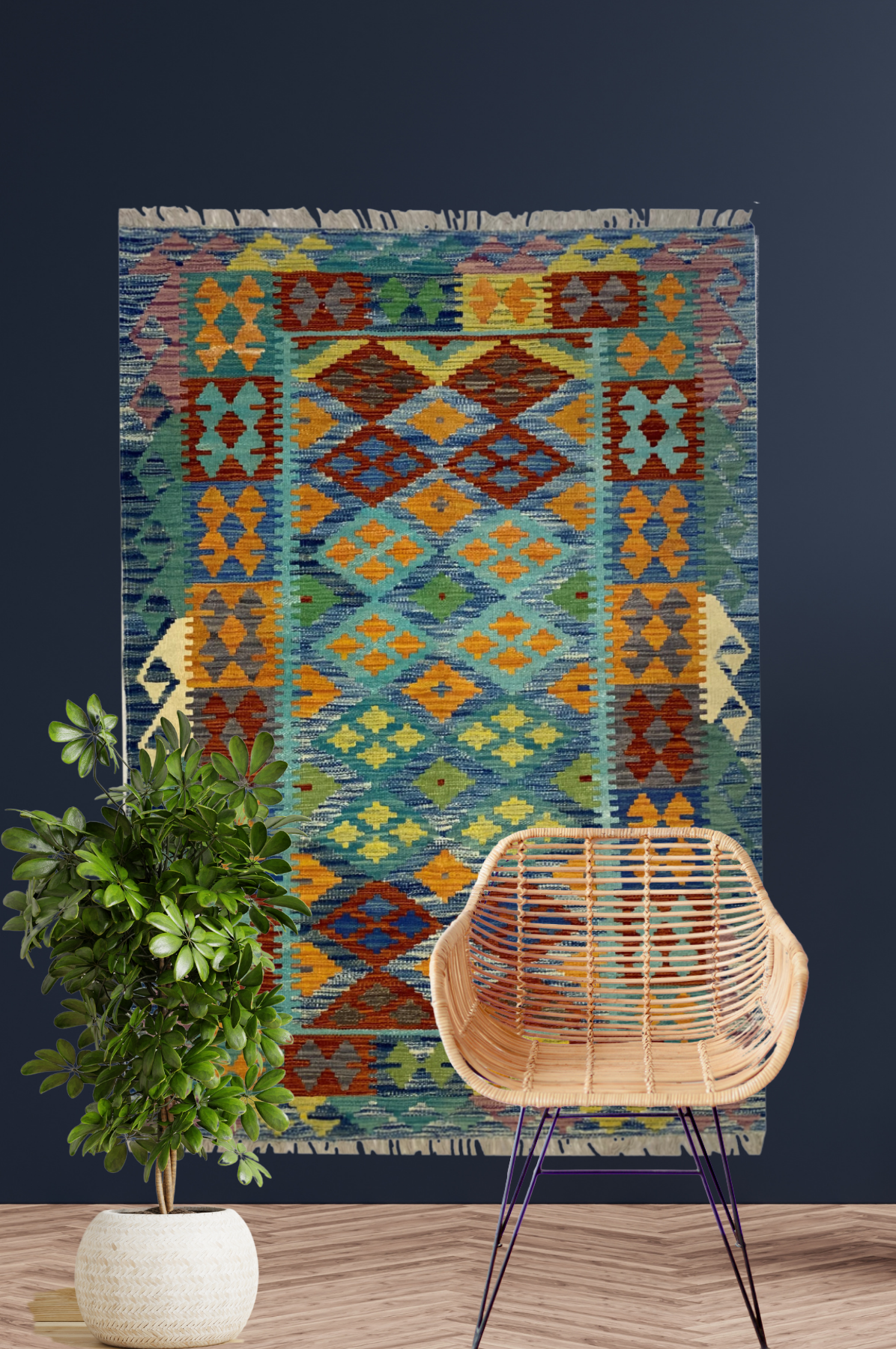 Handmade Turkish Kilim 124 X 175 cm - Alfombras de Estambul -  Kilim - Alfombras de Estambul
