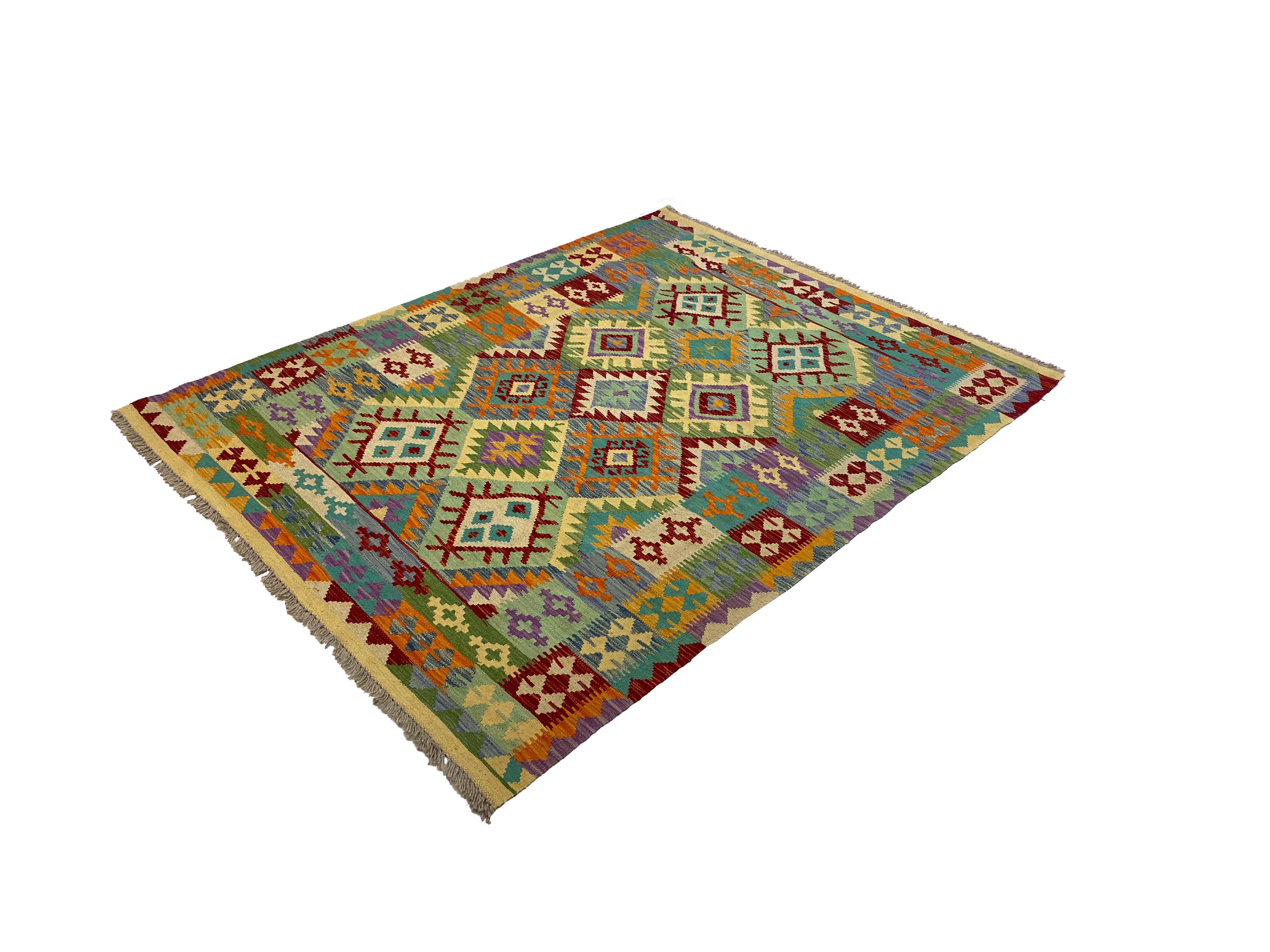 Handmade Turkish Kilim 198 X 156 cm - Alfombras de Estambul -  Kilim - Alfombras de Estambul