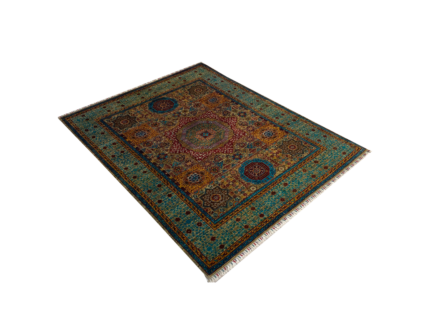 %100 Handmade Mamluk Carpet 193 x 154 cm