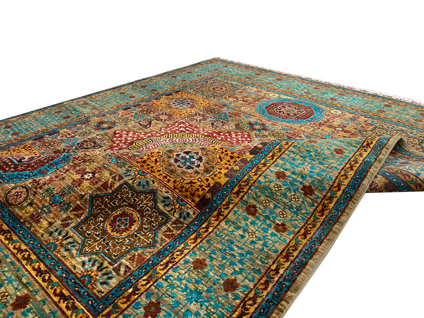 %100 Handmade Mamluk Carpet 193 x 154 cm