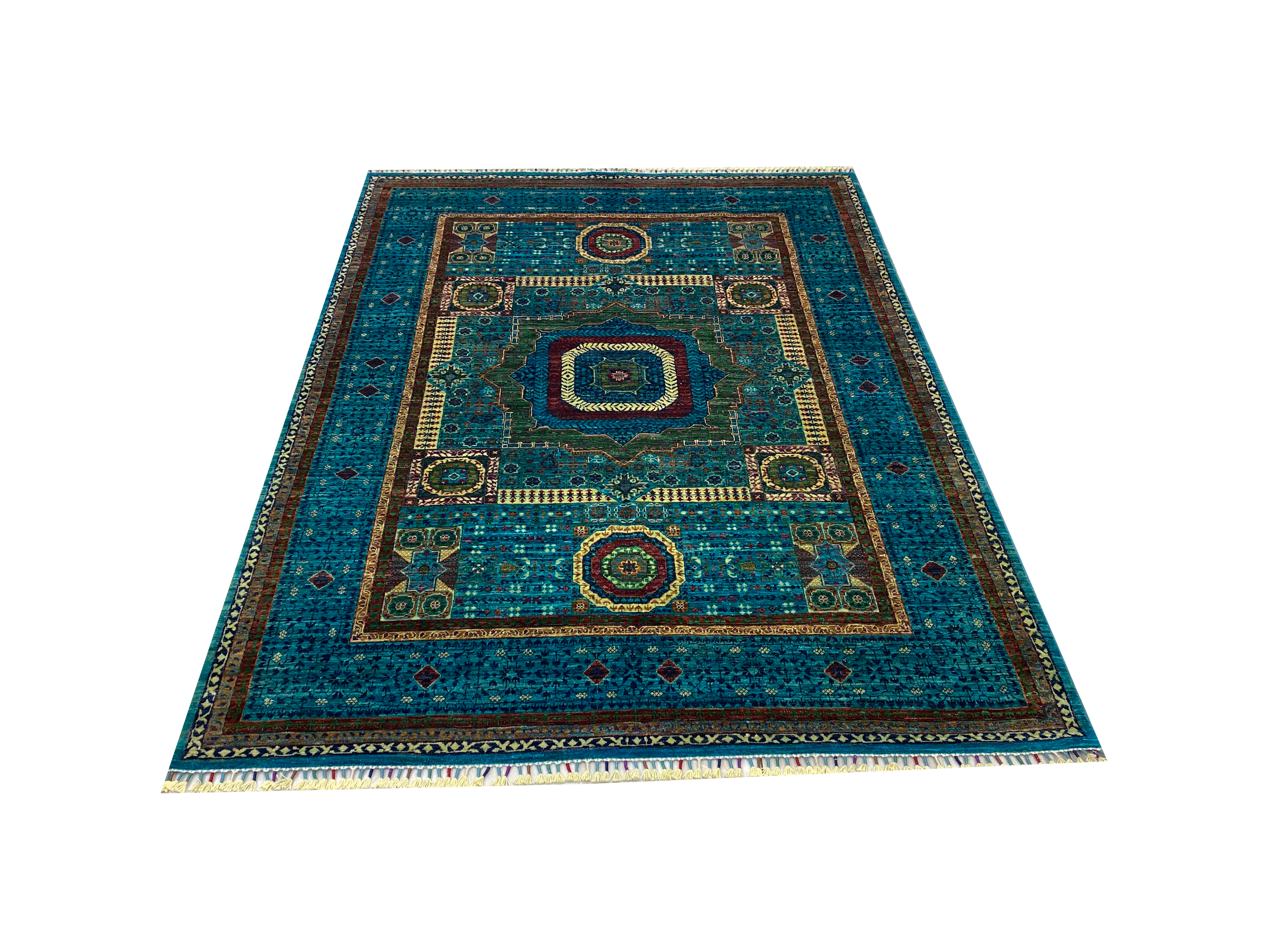 %100 Alfombra mameluca hecha a mano 241 x 181 cm