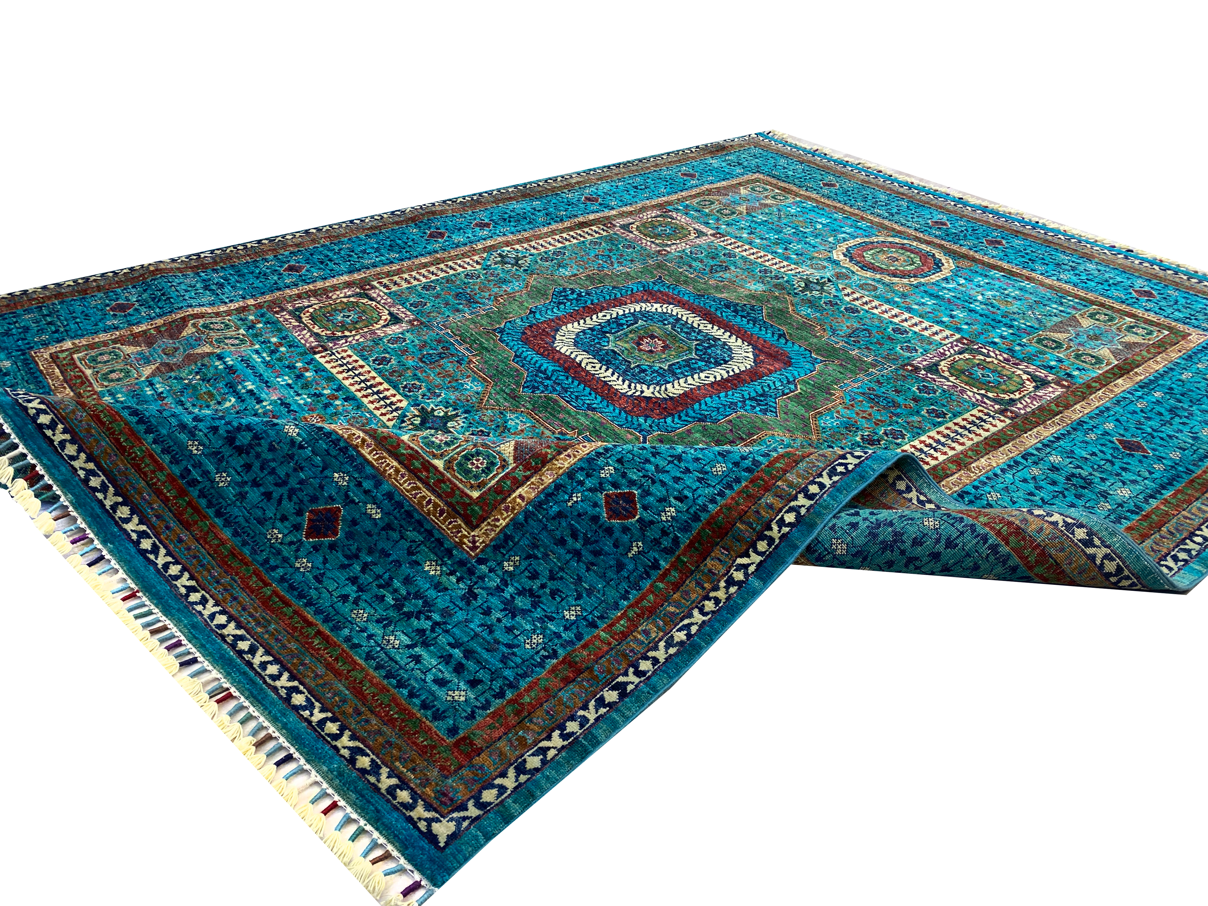 %100 Alfombra mameluca hecha a mano 241 x 181 cm