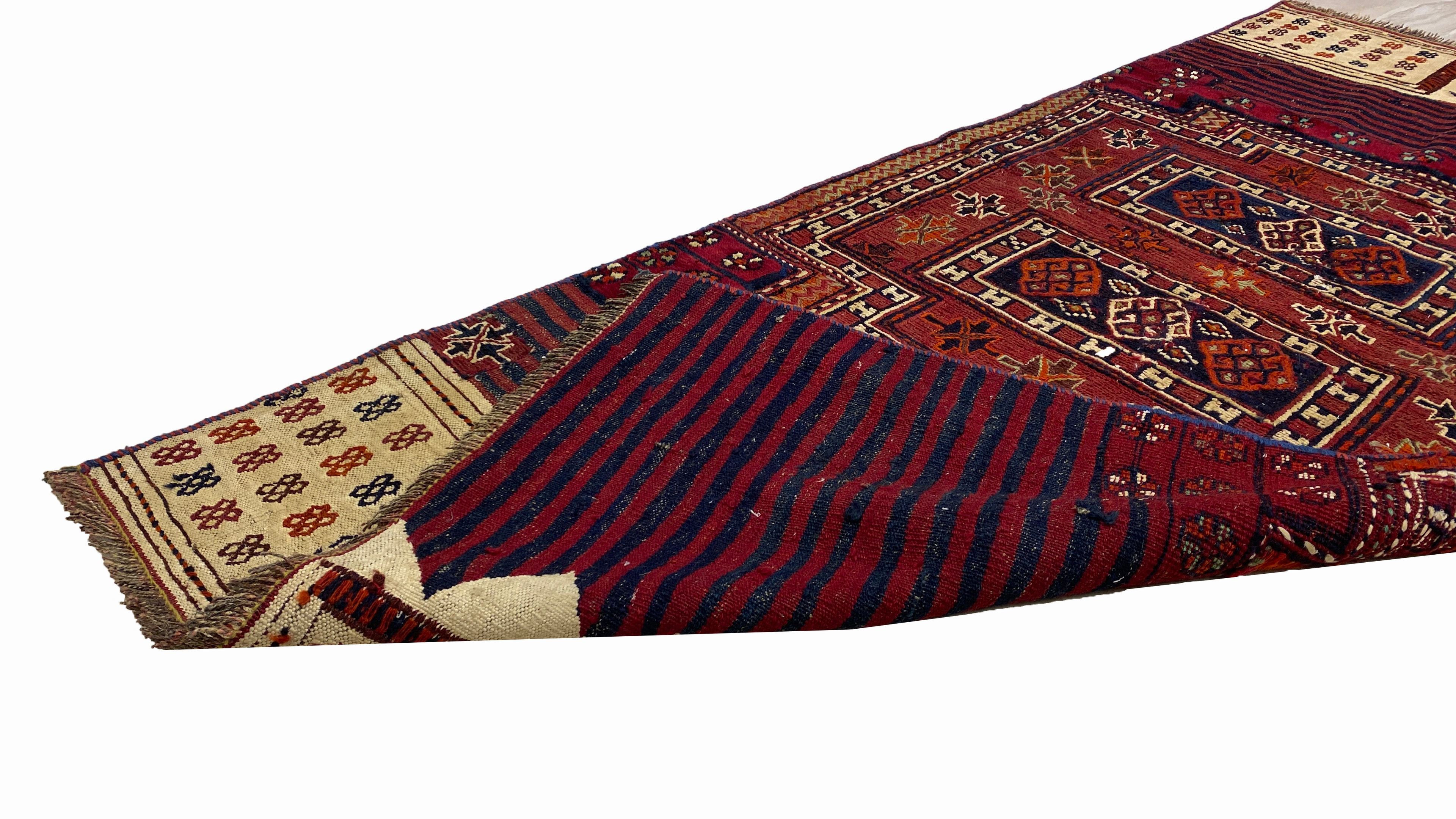 %100 Alfombra Hecha A Mano Bakhtiari 95 X 222 cm