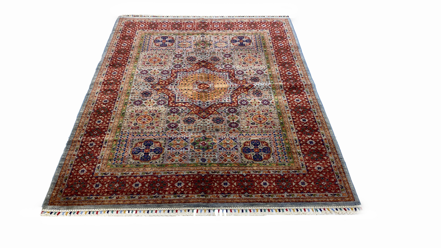 %100 Handmade Mamluk Carpet 157 X 194 cm